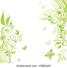 Green spring banner