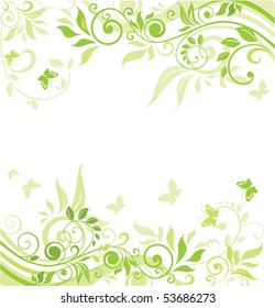 Green spring banner