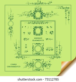 green spring blank with lots of useful elements to embellish your layout