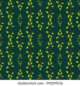 Green spring floral seamless pattern background vector illustration