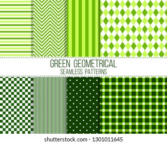green spring or st. patrick seamless patterns set