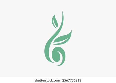 Green sprout bean with leaf logo