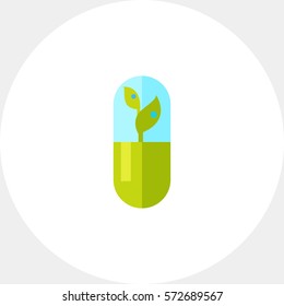Green Sprout as Botany Concept Icon