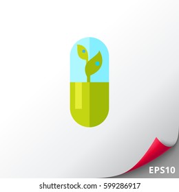 Green Sprout as Botany Concept Icon