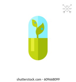 Green Sprout as Botany Concept Icon