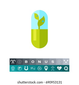 Green Sprout as Botany Concept Icon