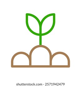 Green sprout growing from soil. Concept of new life, growth, and environment.