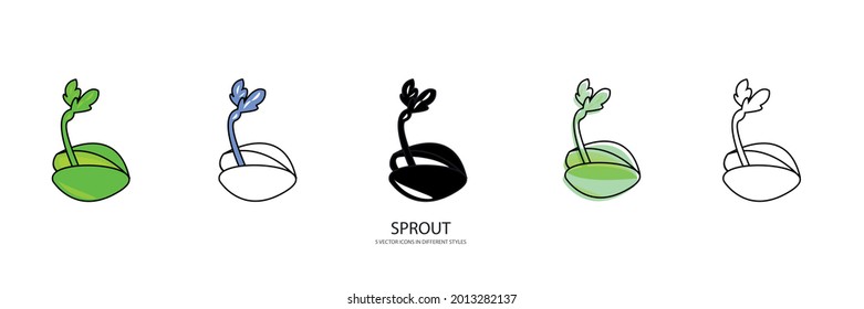 green sprout vector type icon