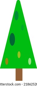 Árbol de abetos verde, ilustración, vector sobre un fondo blanco.