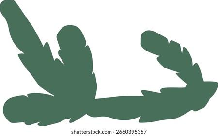 Grüner Fichtenbaumzweig, Vektorgrafik