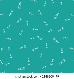 Green Spyglass Telescope Lens Icon Isolated Seamless Pattern On Green Background. Sailor Spyglass.  Vector