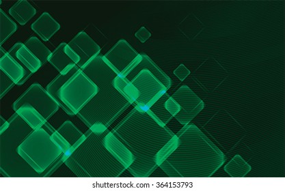 green Square Abstract background, vector