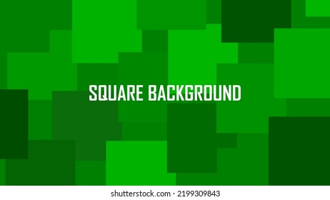 Green Square Backhground For Your Template Design 