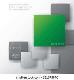 Green square blank business background - Vector Design Concept