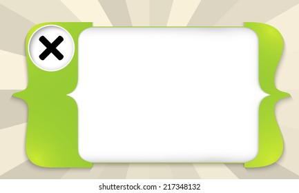 green square brackets for entering text with multiplication symbol