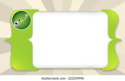 green square brackets for entering text with graph