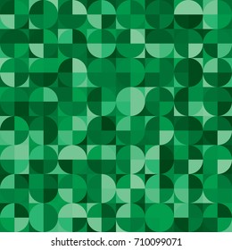Green square, circle pattern , seamless background can use for design, vector.
