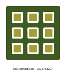 Green square grid with light green inner squares