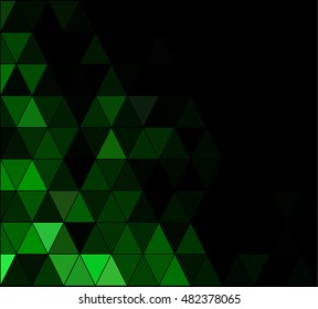 Green Square Grid Mosaic Background, Creative Design Templates
