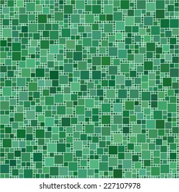 Green square mosaic background