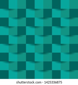 Green Square  Paper Fold Effect