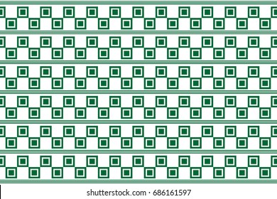 Green square tribal pattern