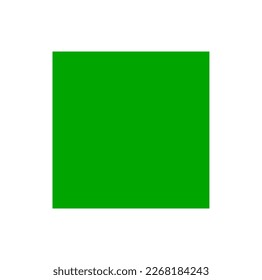 A green square vector sign. green block icon.