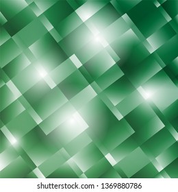 Green squares abstract background. Vector illustration.