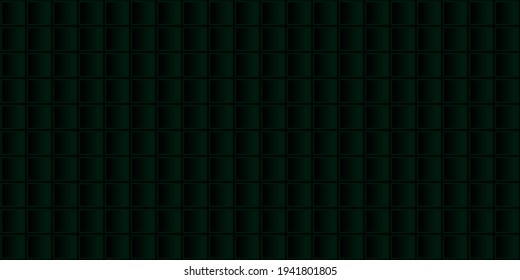 Green squares background. Mosaic tiles pattern. Seamless vector illustration.