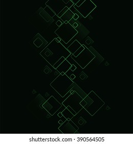 Green squares background. Vector illustration.
