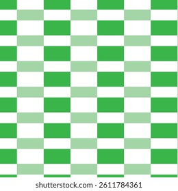 The green squares are a solid, bright shade of green, and the white squares are a clean, bright white. 
