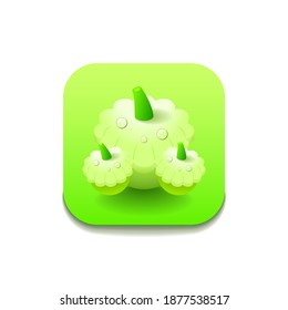 Green Squash Vegetable Food Logo Vector Symbol Icon Design Style