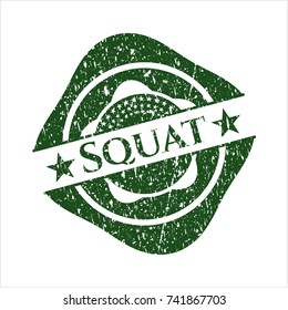 Green Squat with rubber seal texture