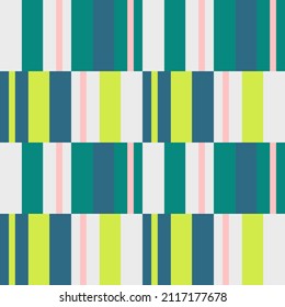 Green st Patric seamless pattern in checked background graphic style vector