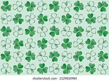 Green St. Patrick's clover pattern