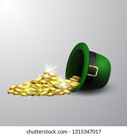 Green St. Patrick's Day hat isolated on white background