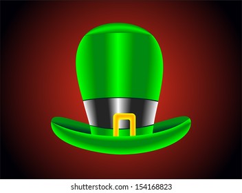 Green St. Patrick's Day hat. Vector illustration