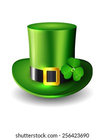 Green St Patricks Day Hat Clover Stock Vector (Royalty Free) 256423690 ...