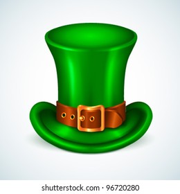 Green St. Patrick's Day hat - vector illustration