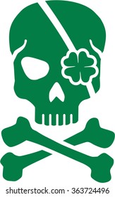 Green St. Patrick's Day skull