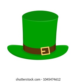 Vector Illustration Green Leprechaun Top Hat Stock Vector (Royalty Free ...