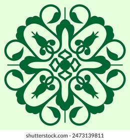 Green stalk ornament for all media