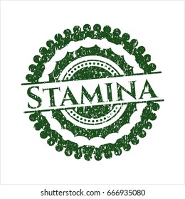 Green Stamina rubber grunge texture seal