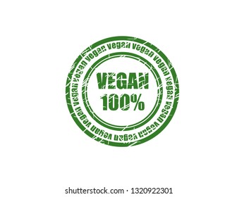 Green stamp 100% vegan