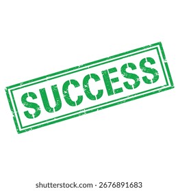 Sello verde con texto de éxito audaz para un impacto motivador