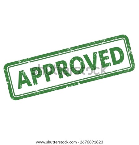 green stamp indicates approval on documents for official use