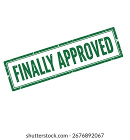 green stamp indicates document approval process complete