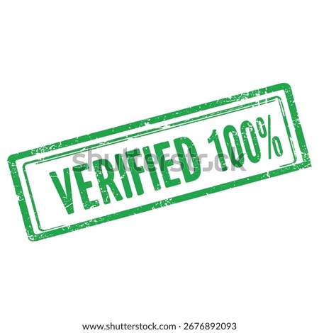 green stamp indicates full verification status visually confirmed