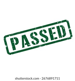 green stamp indicates successful passing of inspection or test