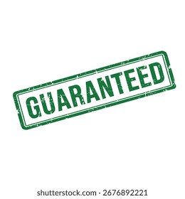 green stamp indicating guaranteed quality assurance certification